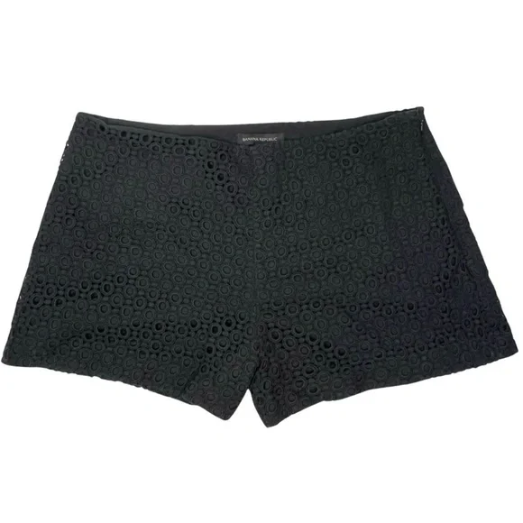 Banana Republic Shorts Eyelet Lace Dressy Black 12 Style 404156-00 - Picture 3 of 15